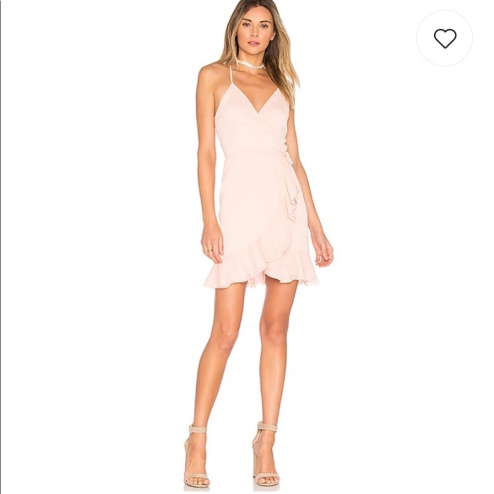 Lovers and Friends Gigi Wrap Dress Blush Size XS REVOLVE